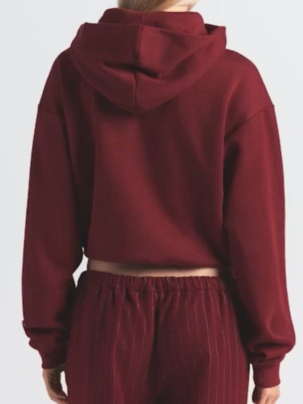🍷 SKIMS Cotton Fleece Classic Pullover Hoodie | Merlot | S | NWT 🍷